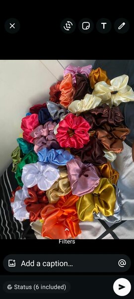 Chouchous en satin colorés