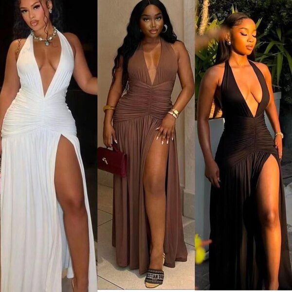 Robe élégante à fente haute