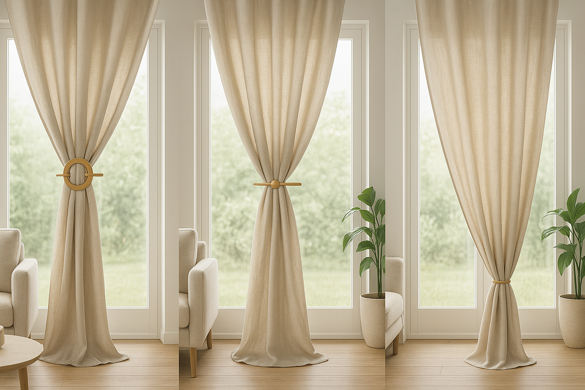 Anneau de rideau en bois élégant