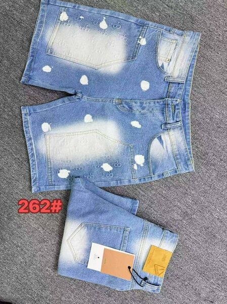 Short en jean délavé homme
