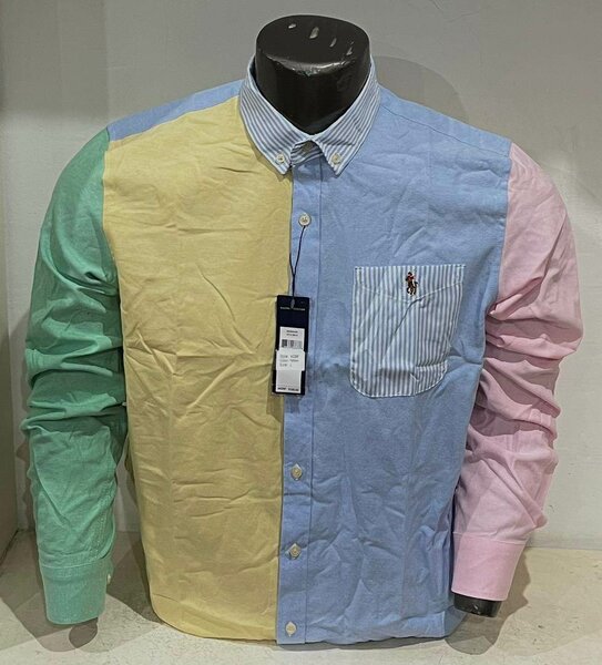 Chemise multicolore à manches longues