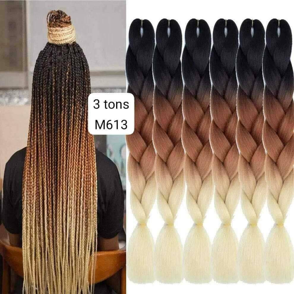 Tresses colorées en dégradé