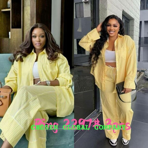 Costume d'ensemble chic jaune