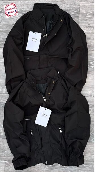 Veste imperméable noire unisexe