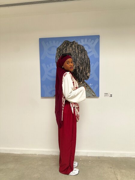 Ensemble élégant rouge et blanc