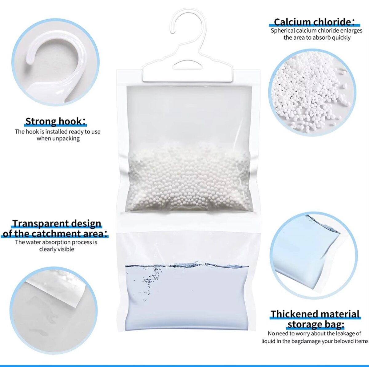 Absorbeur d'humidité avec crochet