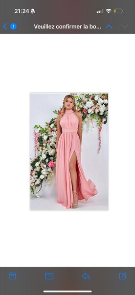 Robe de soirée rose élégante