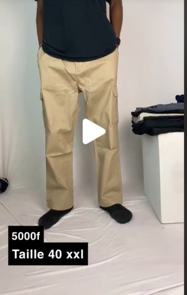 pantalons larges avec poches pour hommes