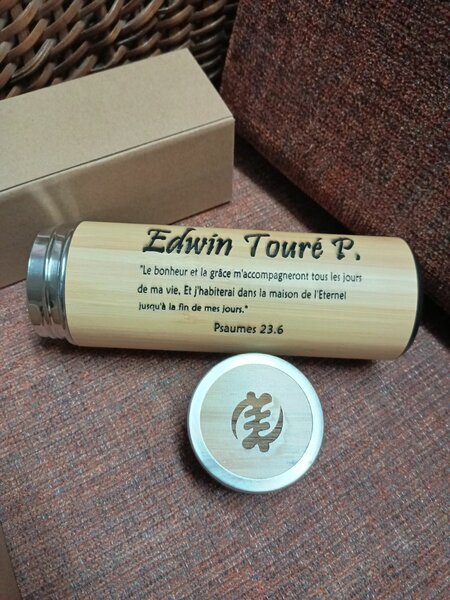 Gourde isotherme bambou 350ml