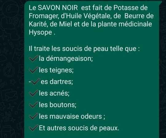Savon Noir 100% Naturel