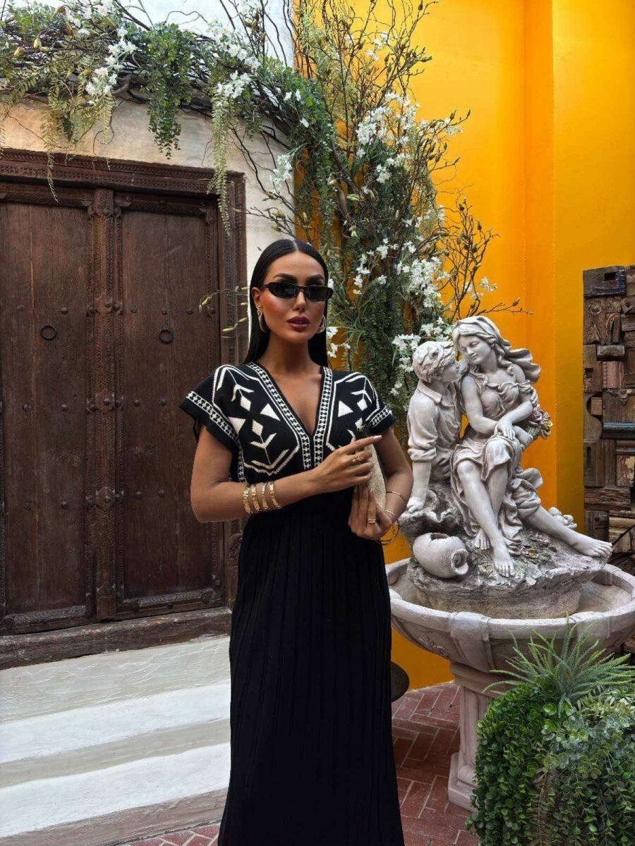 Robe Noire Bohème Chic