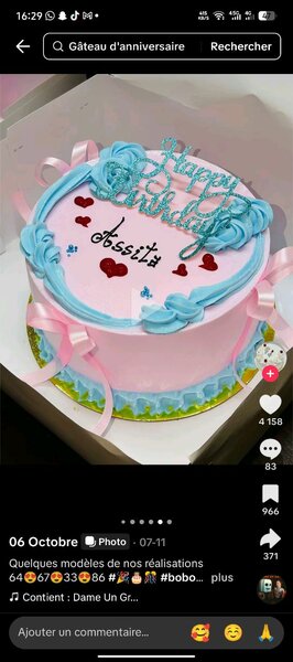 Gâteau d'anniversaire personnalisé