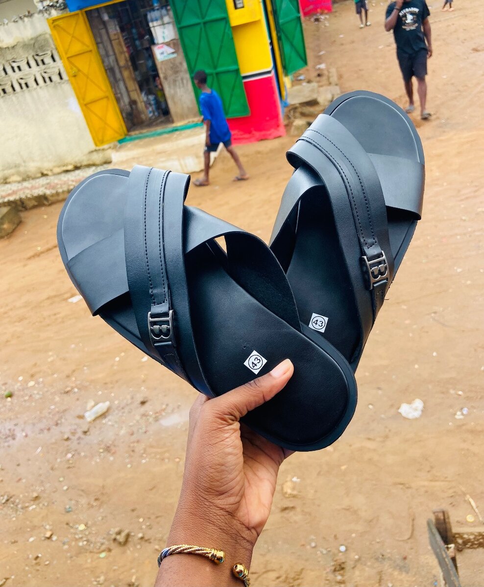 Sandales noires unisexes