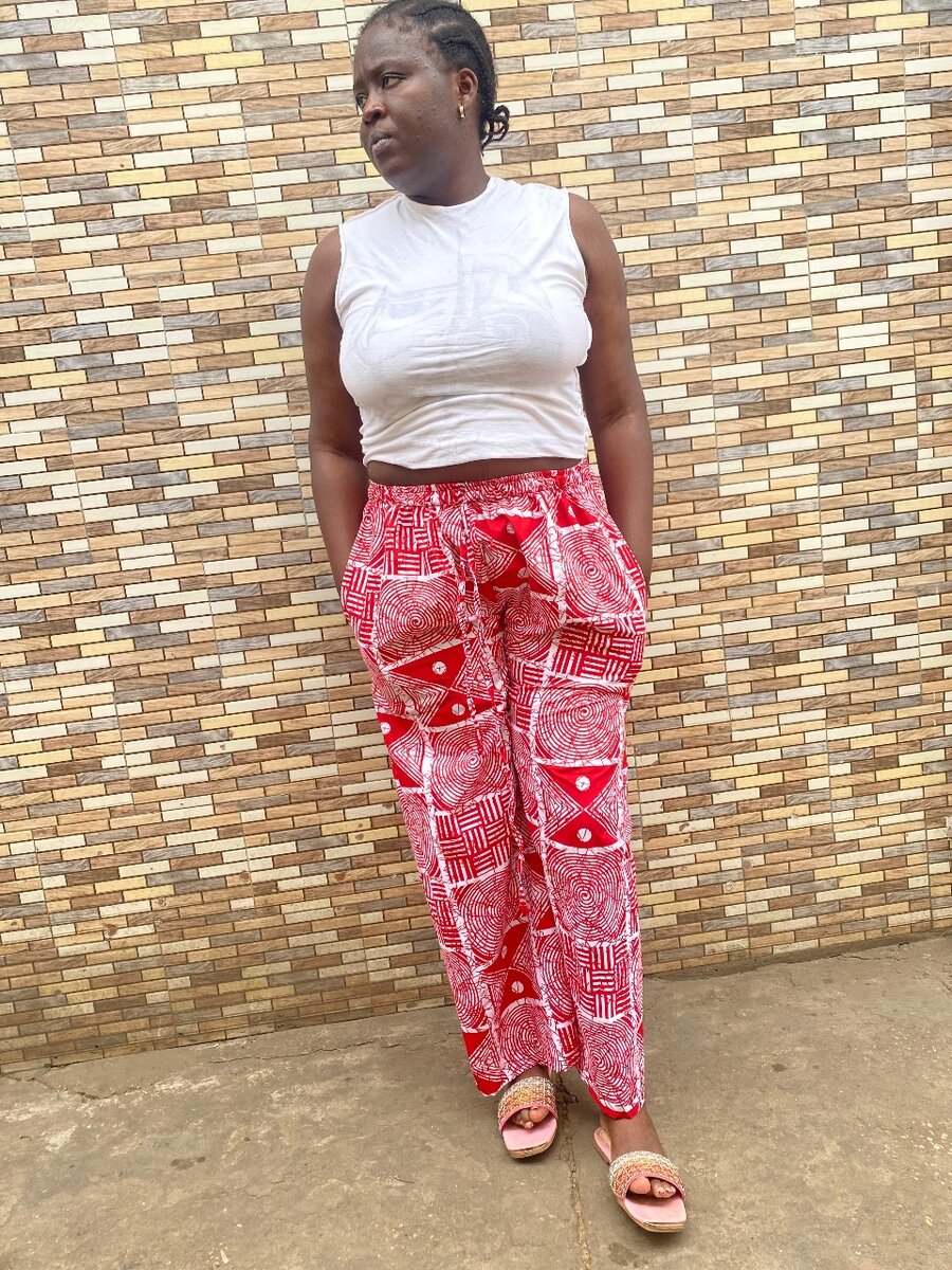 Pantalon ample imprimé femme