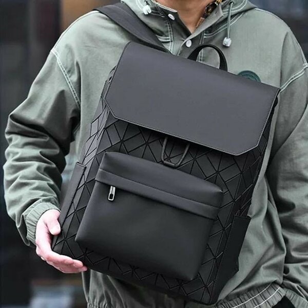 Sac à dos géométrique noir