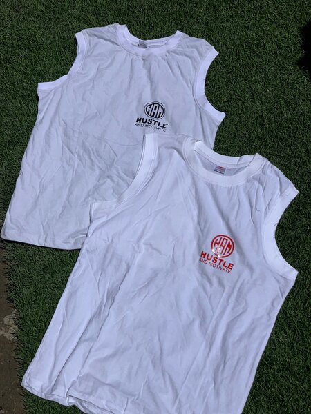 Hustle and motivate vests k100
