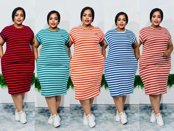 Robe rayée tendance