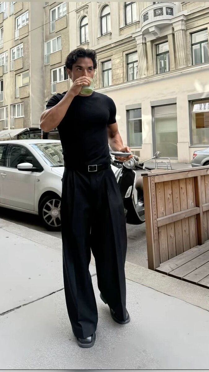 Pantalon large homme élégant