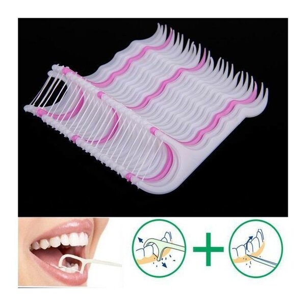 Fil dentaire avec poignées ergonomiques