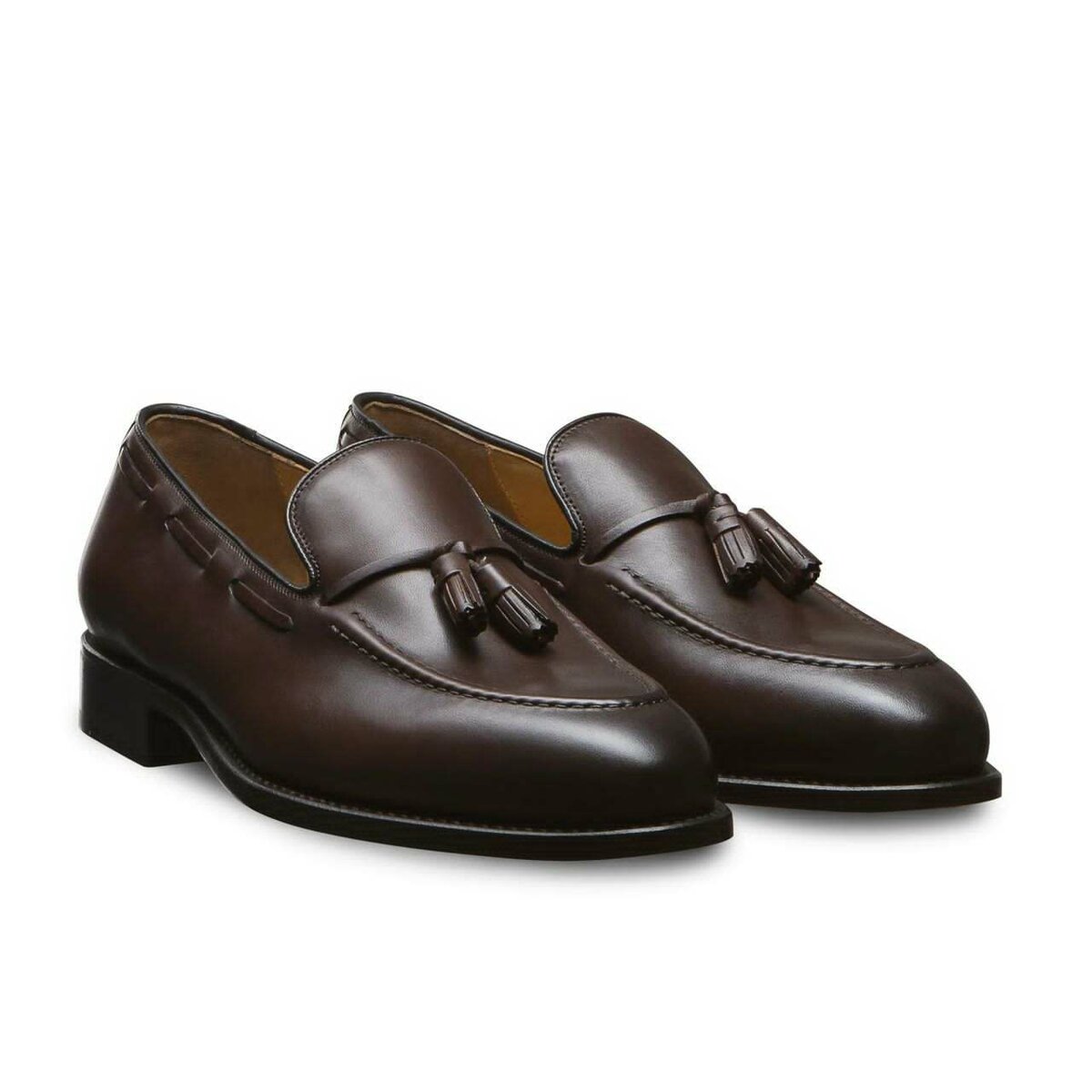 Mocassins en cuir marron élégant
