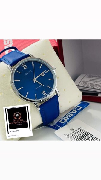 Montre Homme Casio Bleu Élégante