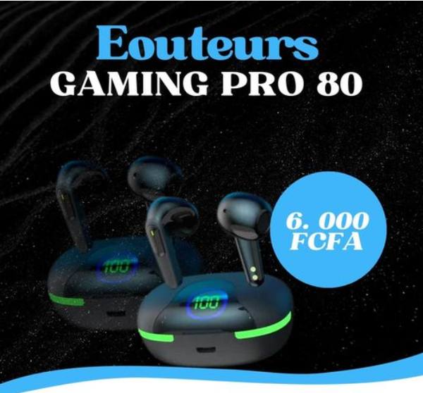 Écouteurs Gaming Pro80 - Lumière LED, Super Basse, Suppression de Bruit - NOIR