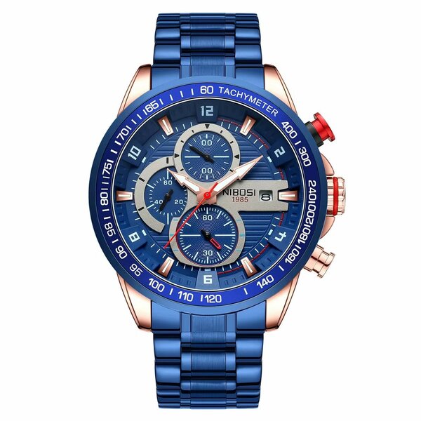 Montre NIBOSI Homme - Bleu