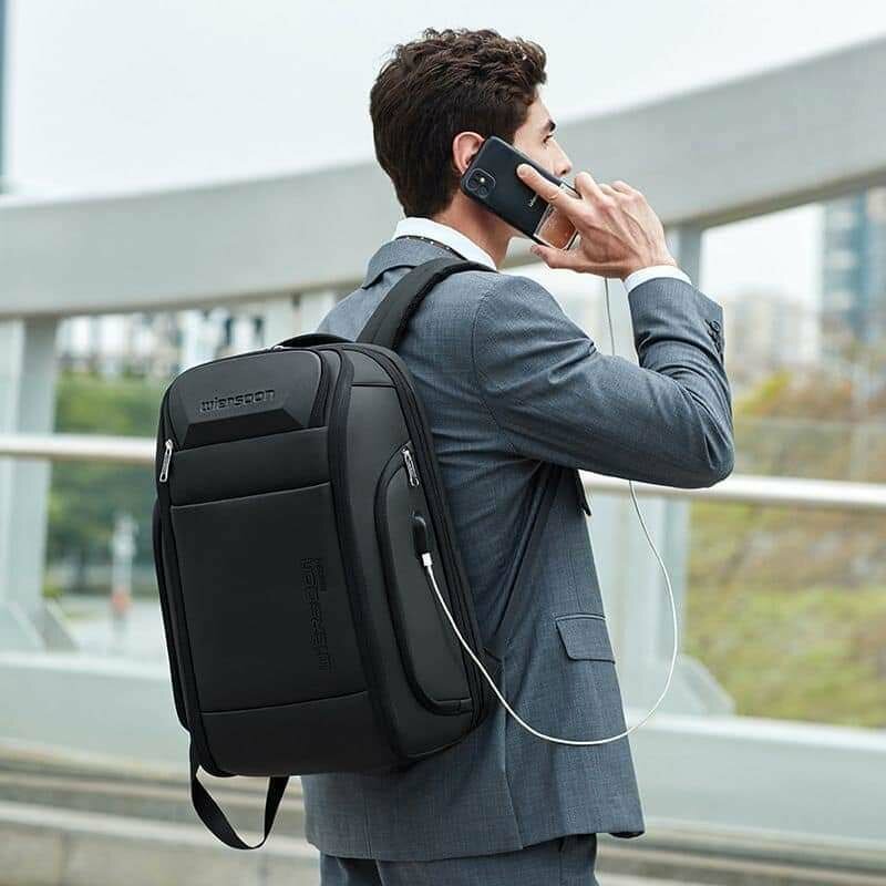 Causual waterproof laptop backpack with locker
