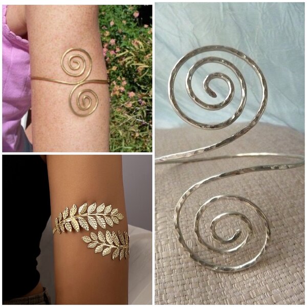 Bracelet en spirale doré