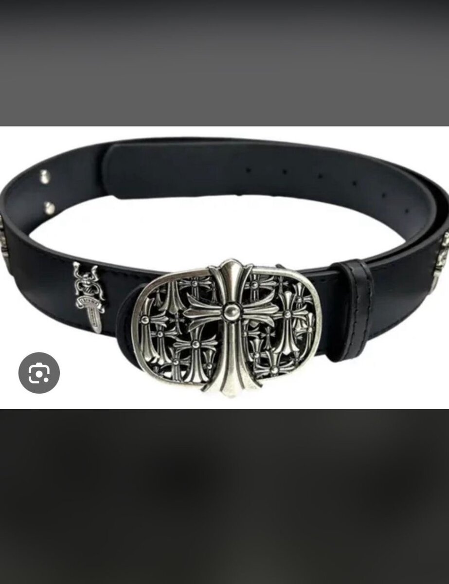 Ceinture en cuir chrome heart