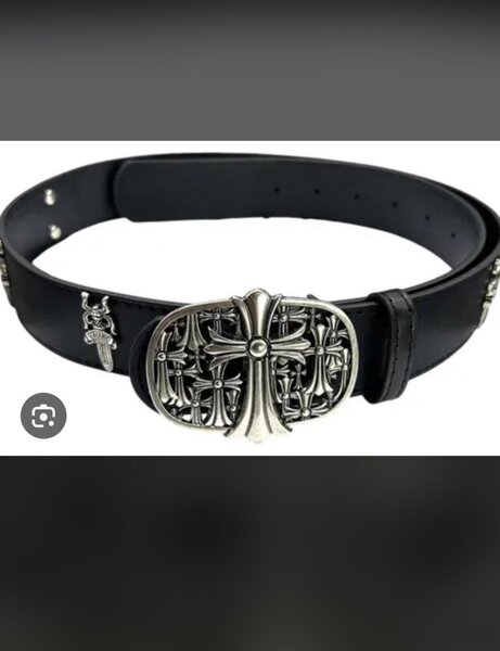 Ceinture en cuir chrome heart