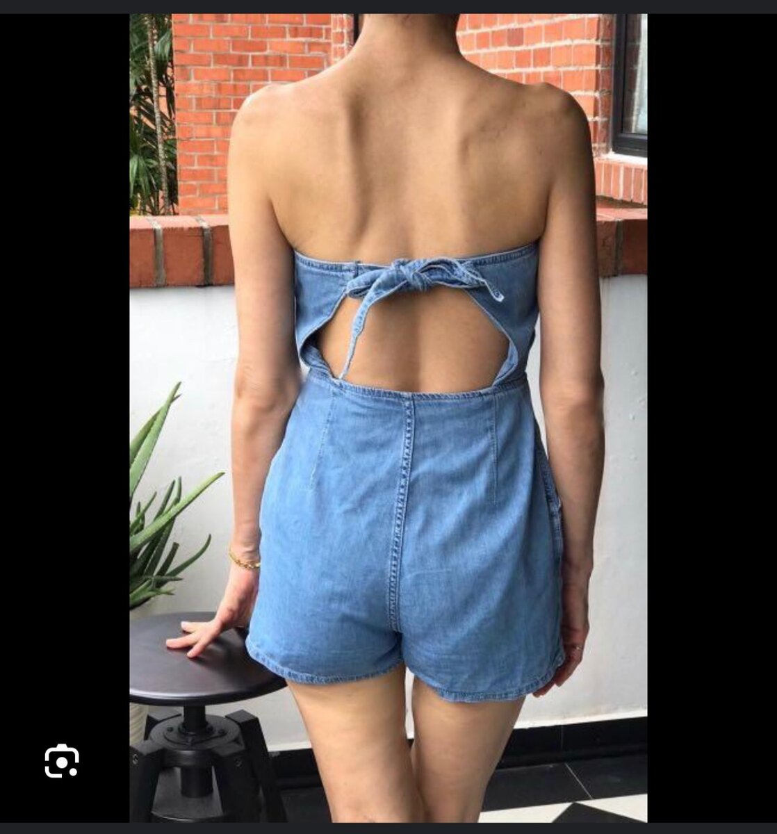 Tube Denim romper ( faded)