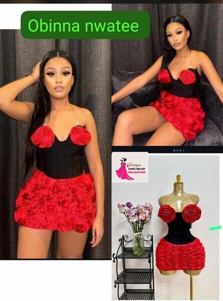 Robe élégante à fleurs rouges