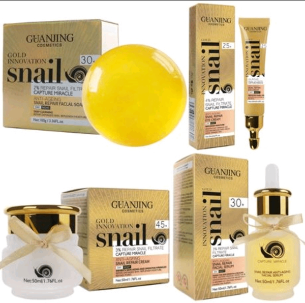 Ensemble de soins visage escargot