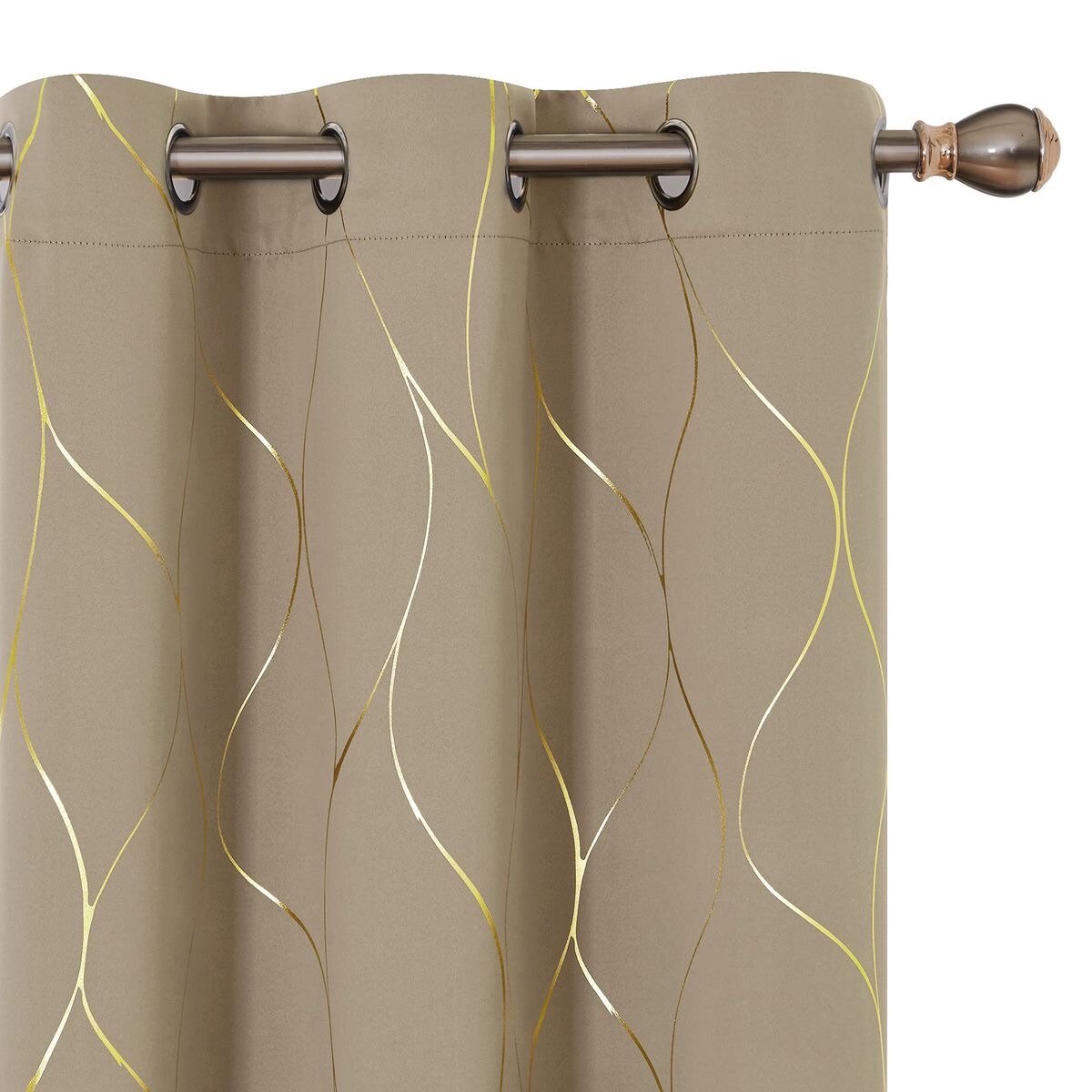 Rideau  dessin métallique duo