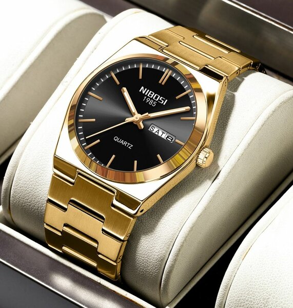 Montre en or NIBOSI élégante