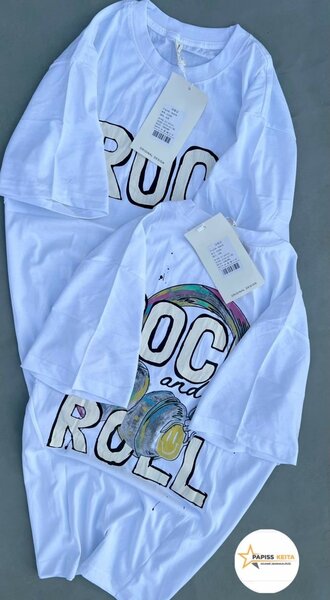 T-shirts "Rock & Roll" assorties