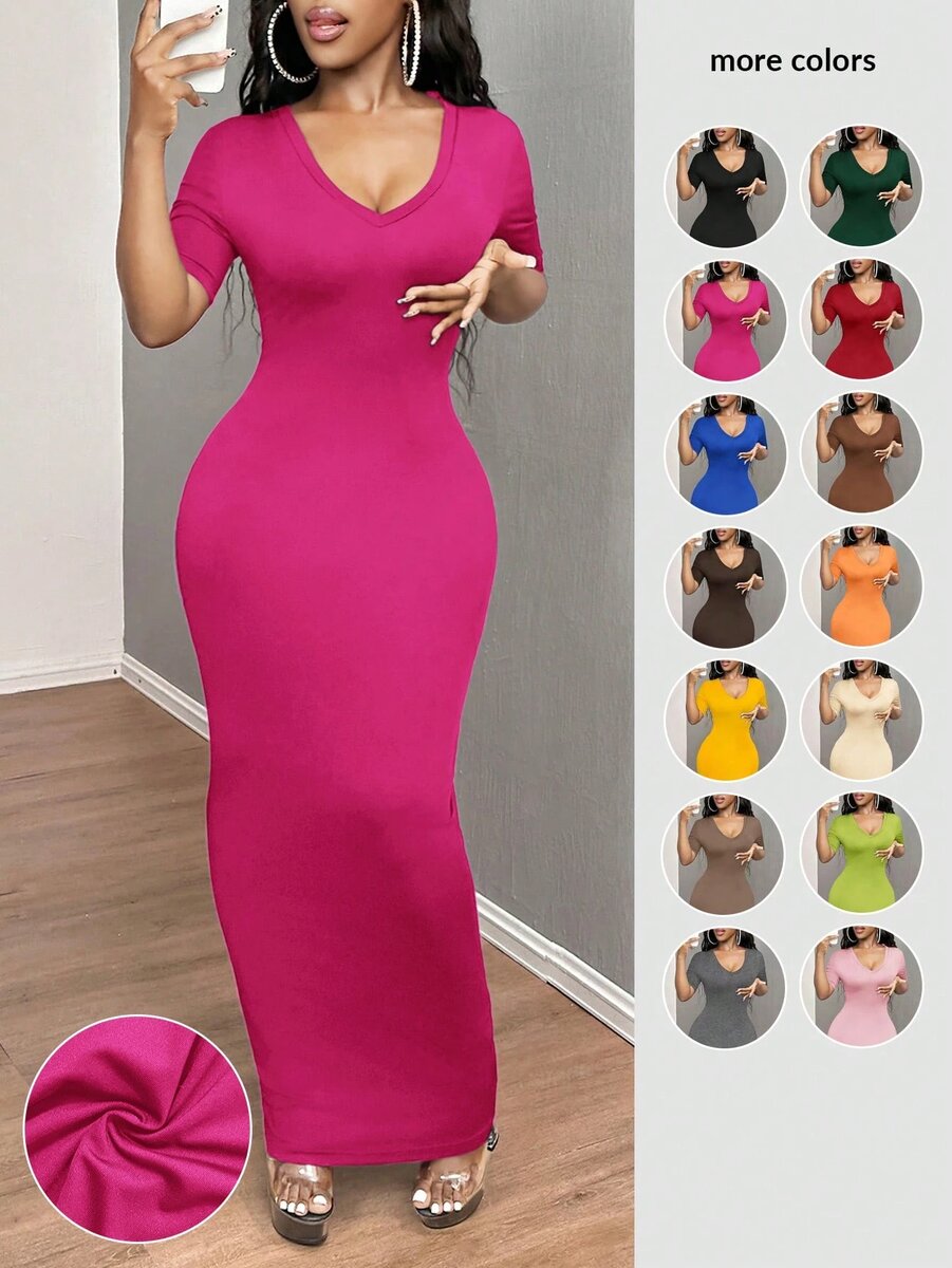 Robe Longue Ajustée Femme