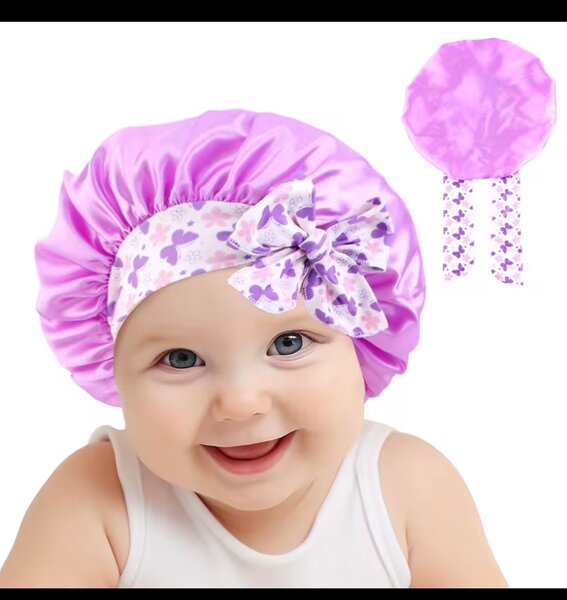 Bonnet de nuit bébé avec nœud