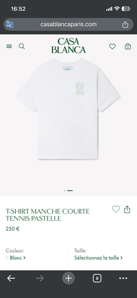 T-shirt Tennis Pastel Blanc