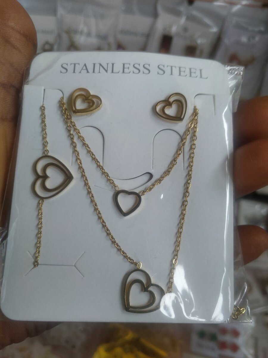Parure Coeur Acier Inoxydable
