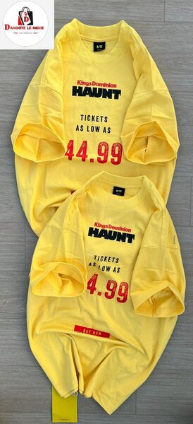 T-shirt jaune imprimé unisexe