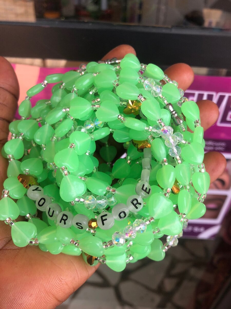 Customized glow in the dark waist beads