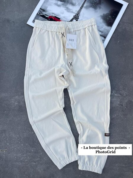 Pantalon de jogging beige