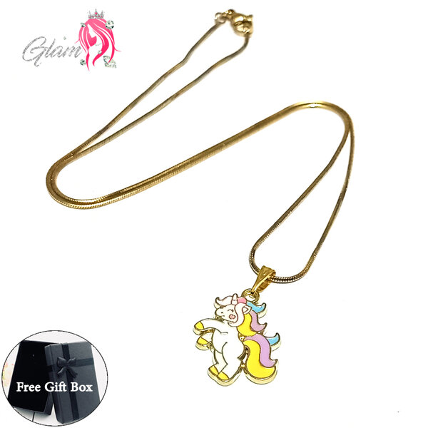 Cute Unicorn Necklace Gift Box