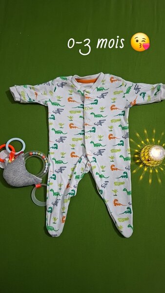 Pyjama Bébé Dino 0-3 Mois