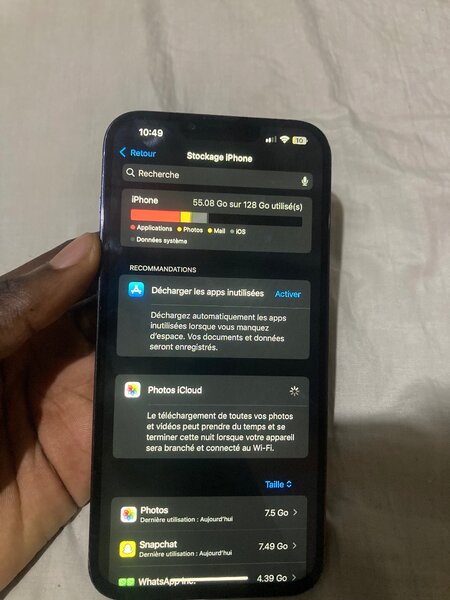 iPhone Pro Max 128 Go Gris