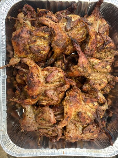 Cailles braisées épicées