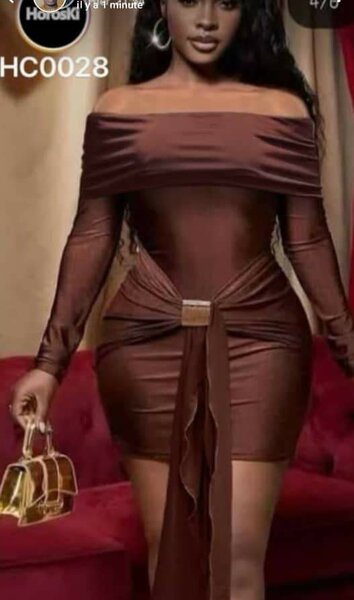 Robe moulante chocolat