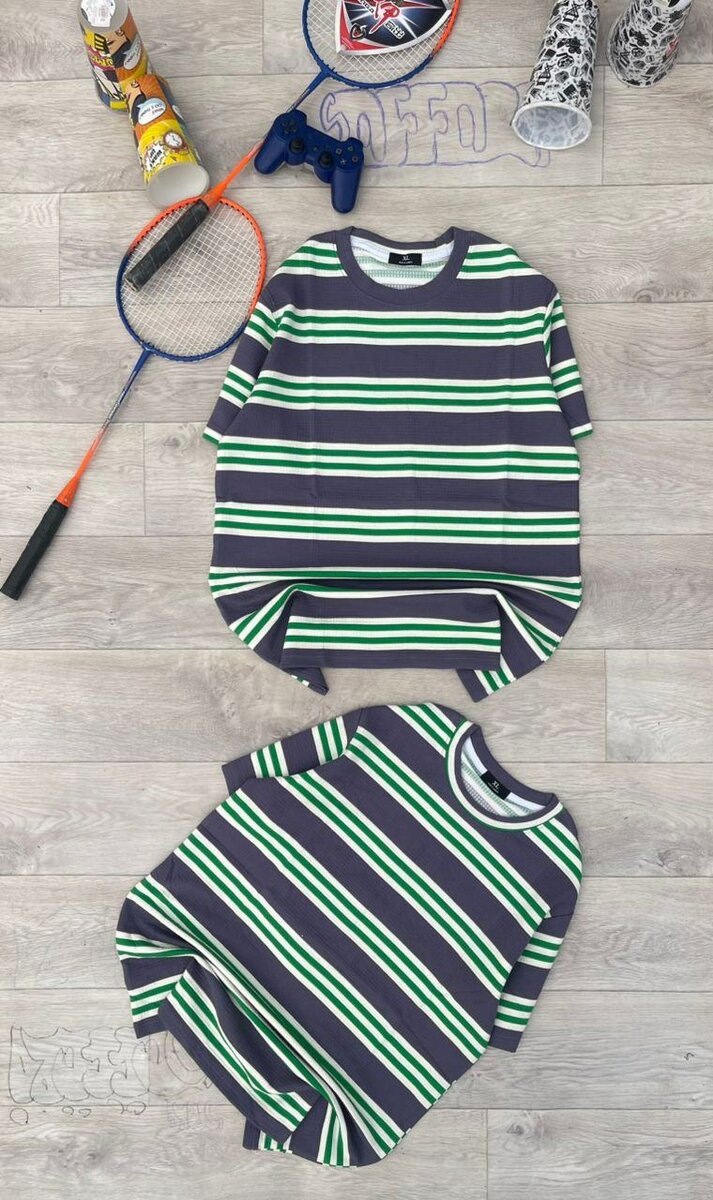 T-shirt rayé couple match